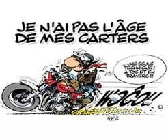 Dessin humoristique motard
