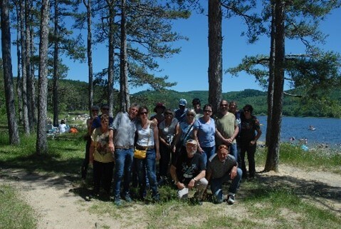 Photo de groupe au lac de Saint Ferréol