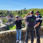 Le groupe à Angles-sur-l'Anglin